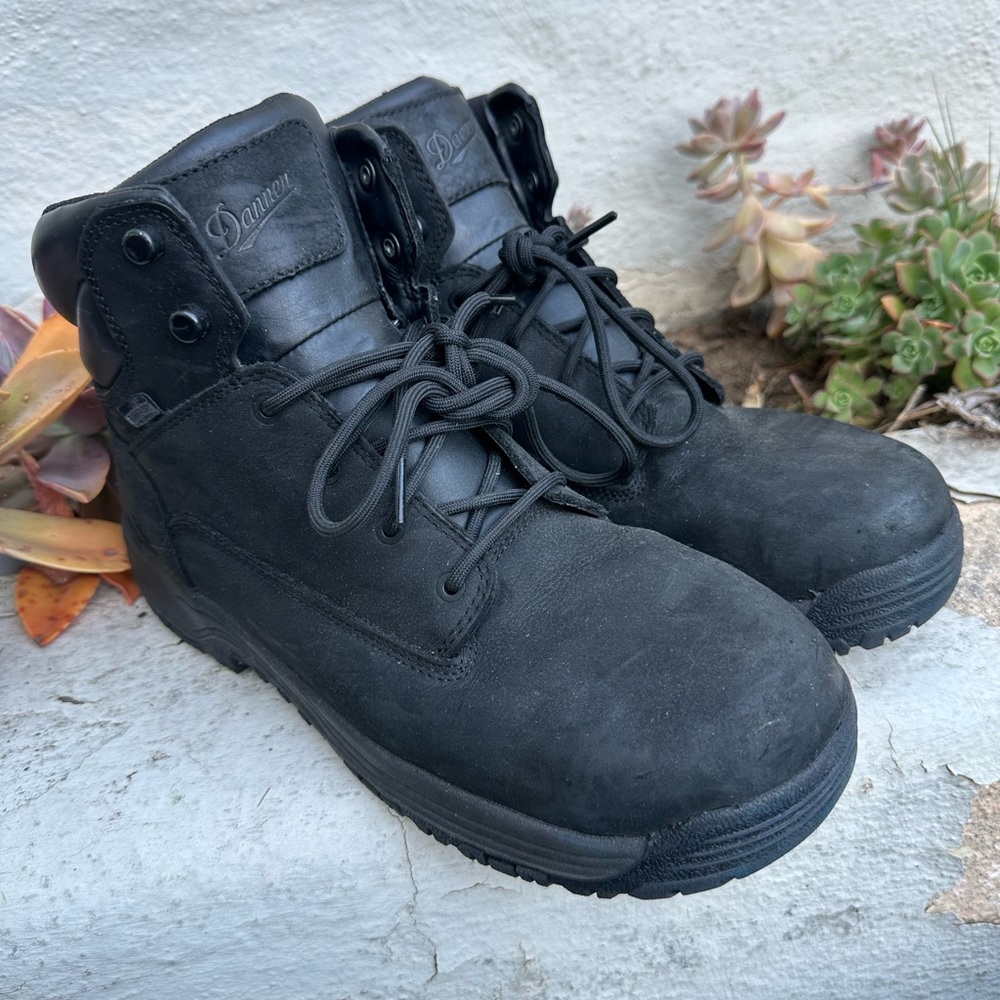 Danner 6” Caliper Black High-Top Boots Steel Toe size 8.5 Mens